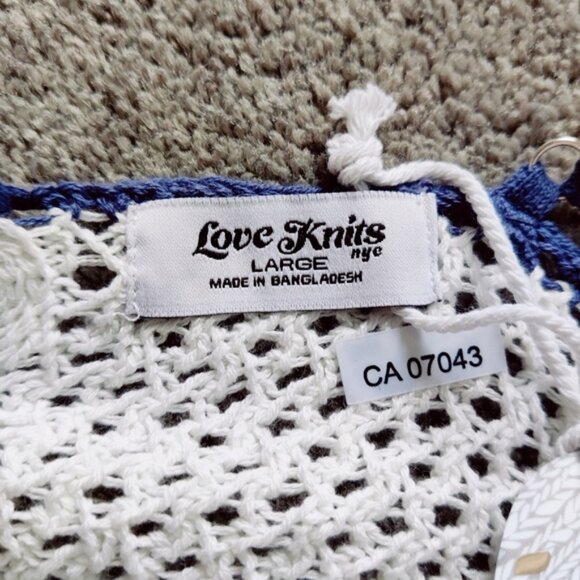 Love Knits Women's Crochet Boho Bandeau Top Size Large Beach Resortwear - Picture 4 of 6